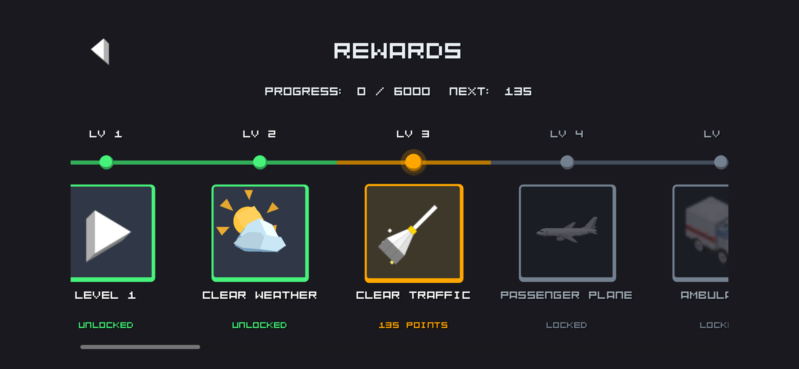 Crossroad Chaos rewards progression screen